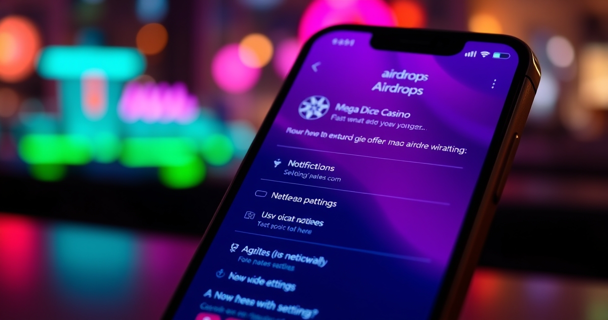Comment profiter des airdrops de tokens Mega Dice — S’inscrire sur le site Mega Dice Casino et activer les notifications